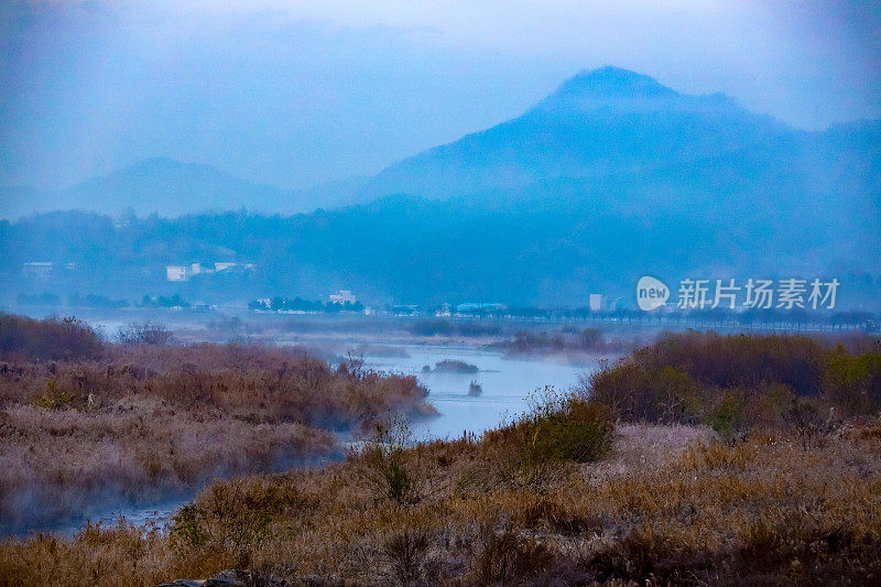 伯城河15 VH504沿岸sangchunjeong的早晨景观